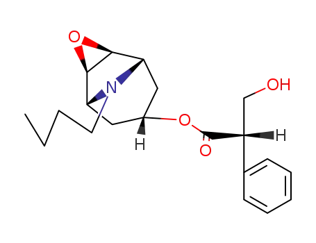 Molecular Structure of 14861-14-4 (Benzeneacetic acid, a-(hydroxymethyl)-,9-butyl-3-oxa-9-azatricyclo[3.3.1.02,4]non-7-yl ester, [7(S)-(1a,2b,4b,5a,7b)]- (9CI))