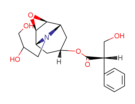 (S)-3-hydroxy-2-phenyl-propionic acid 9-((Ξ)-2,3-dihydroxy-propyl)-(1rN,2tH,4tH,5cN)-3-oxa-9-aza-tricyclo[3.3.1.02,4]non-7t-yl ester