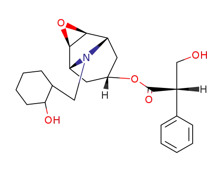 (S)-3-hydroxy-2-phenyl-propionic acid 9-((1Ξ)-ξ-2-hydroxy-cyclohexylmethyl)-(1rN,2tH,4tH,5cN)-3-oxa-9-aza-tricyclo[3.3.1.02,4]non-7t-yl ester