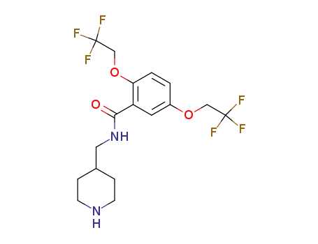 Molecular Structure of 57415-51-7 (Benzamide, N-(4-piperidinylmethyl)-2,5-bis(2,2,2-trifluoroethoxy)-)