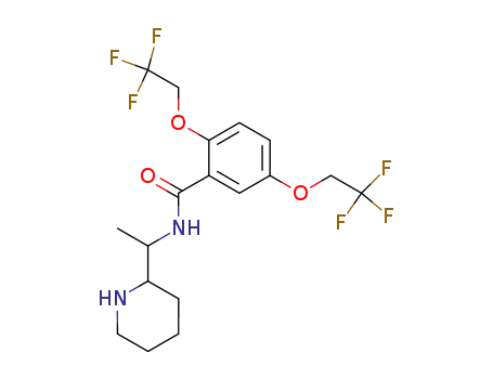 N-(1-piperidin-2-yl-ethyl)-2,5-bis-(2,2,2-trifluoro-ethoxy)-benzamide