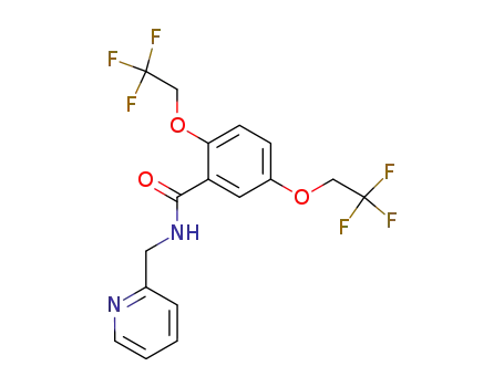 2,5-bis(2,2,2-trifluoroethoxy)-N-(pyridin-2-ylmethyl)-benzamide