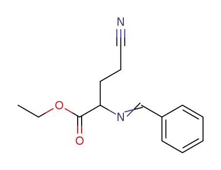 4-Cyano-2-{[1-phenyl-meth-(Z)-ylidene]-amino}-butyric acid ethyl ester