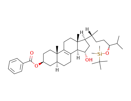 (3β,5α,15α,24R,S)-24-<(tert-Butyldimethylsilyl)oxy>-cholest-8-ene-3,15-diol 3-benzoate