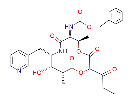 ((5R,6S,9S,10S,11R)-10-Hydroxy-5,11-dimethyl-3,7,12-trioxo-2-propionyl-9-pyridin-3-ylmethyl-1,4-dioxa-8-aza-cyclododec-6-yl)-carbamic acid benzyl ester