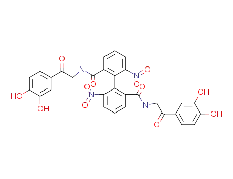 R-(+)-2,2'-dinitrobiphenyl-6,6'-dicarbonsaeure-di-N,N'-1-(3,4-dihydroxyphenyl)-1-oxo-2-amido-ethan