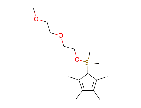 Molecular Structure of 142992-74-3 (3,6,9-Trioxa-2-siladecane,
2-methyl-2-(2,3,4,5-tetramethyl-2,4-cyclopentadien-1-yl)-)