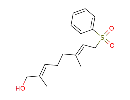 3,7-dimethyl-1-(phenylsulfonyl)-8-hydroxy-2(E),6(E)-octadiene