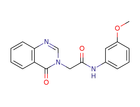 Molecular Structure of 108086-41-5 (N-(3-methoxyphenyl)-2-(4-oxoquinazolin-3-yl)acetamide)
