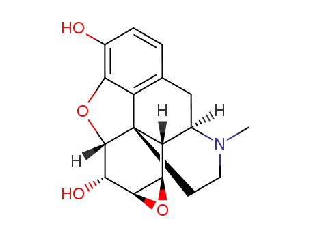 Molecular Structure of 77632-94-1 (Morphinan-3,6-diol,4,5:7,8-diepoxy-17-methyl-, (5a,6a,7b,8b)- (9CI))