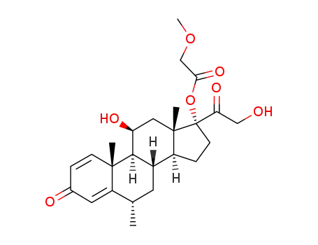 Molecular Structure of 86282-02-2 (6-methylprednisolone 17-methoxyacetate)
