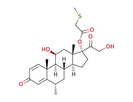 Molecular Structure of 89472-50-4 (6-methylprednisolone 17-(methylthio)acetate)