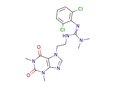 Theophylline, 7-(2-(2-(2,6-dichlorophenyl)-3,3-dimethylguanidino)ethyl)-, hydrochloride
