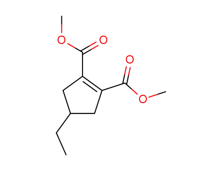 Molecular Structure of 144226-93-7 (1-Cyclopentene-1,2-dicarboxylic acid, 4-ethyl-, dimethyl ester)