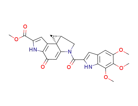 (7BR)-1,2,4,5,8,8A-HEXAHYDRO-4-OXO-2-[(5,6,7-TRIMETHOXY-1H-INDOL-2-YL)CARBONYL]-CYCLOPROPA[C]PYRROLO[3,2-E]INDOLE-6-CARBOXYLIC ACID METHYL ESTERCAS