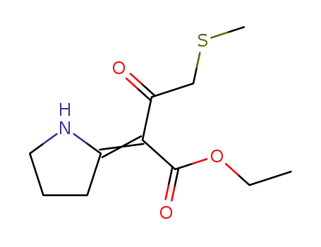 ethyl 4-methylthio-3-oxo-2-(pyrrolidinylidene)butanoate