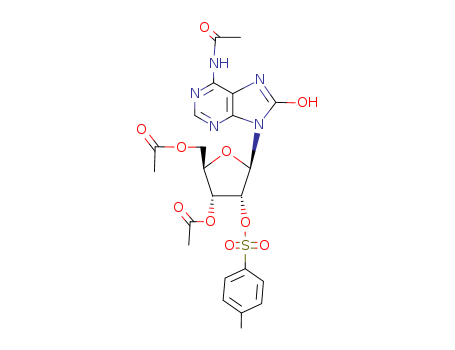 Adenosine, N-acetyl-7,8-dihydro-8-oxo-, 3',5'-diacetate 2'-(4-methylbenzenesulfonate)