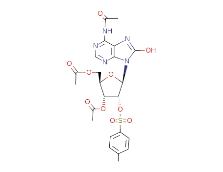 Molecular Structure of 56845-08-0 (Adenosine, N-acetyl-7,8-dihydro-8-oxo-, 3',5'-diacetate
2'-(4-methylbenzenesulfonate))