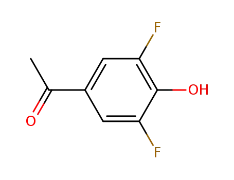 Molecular Structure of 133186-55-7 (3'',5''-Difluoro-4''-Hydroxyacetophenone)