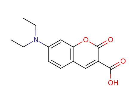Molecular Structure of 50995-74-9 (7-(DIETHYLAMINO)-2-OXO-2H-CHROMENE-3-CARBOXYLIC ACID)
