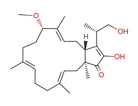 (5E,10E,14E)-(3aR,7S,16aS)-2-Hydroxy-3-((S)-2-hydroxy-1-methyl-ethyl)-7-methoxy-6,10,14,16a-tetramethyl-4,7,8,9,12,13,16,16a-octahydro-3aH-cyclopentacyclopentadecen-1-one