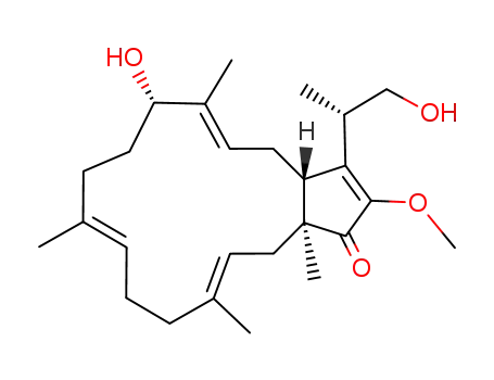 (5E,10E,14E)-(3aR,7S,16aS)-7-Hydroxy-3-((S)-2-hydroxy-1-methyl-ethyl)-2-methoxy-6,10,14,16a-tetramethyl-4,7,8,9,12,13,16,16a-octahydro-3aH-cyclopentacyclopentadecen-1-one
