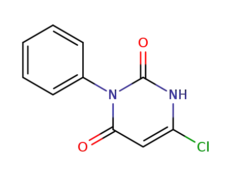 Molecular Structure of 5759-75-1 (2,4(1H,3H)-Pyrimidinedione, 6-chloro-3-phenyl-)