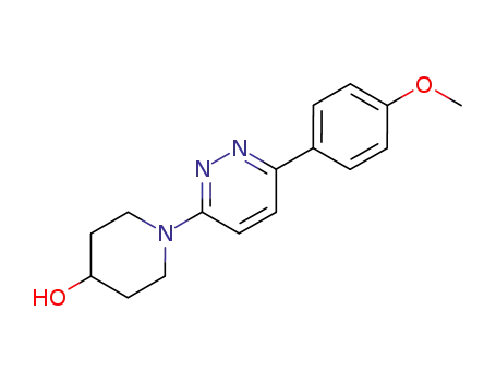 Molecular Structure of 93181-98-7 (1-[6-(4-methoxyphenyl)pyridazin-3-yl]piperidin-4-ol)