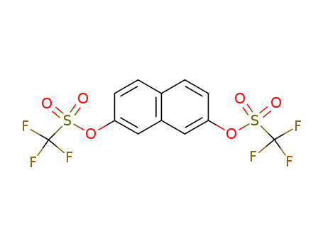 Molecular Structure of 151391-00-3 (Methanesulfonic acid, trifluoro-, 2,7-naphthalenediyl ester)