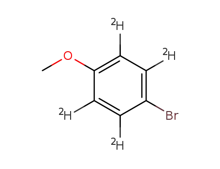 Molecular Structure of 152404-45-0 (4-BROMOANISOLE-2,3,5,6-D4)