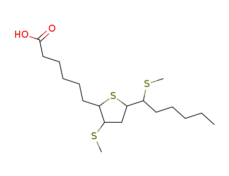6-[3-Methylsulfanyl-5-(1-methylsulfanyl-hexyl)-tetrahydro-thiophen-2-yl]-hexanoic acid
