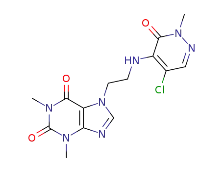2-methyl-4-<<2-(7-theophyllin)-ethyl>-amino>-5-chloro-3(2H)-pyridazinone