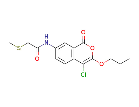 N-(4-Chloro-1-oxo-3-propoxy-1H-isochromen-7-yl)-2-methylsulfanyl-acetamide