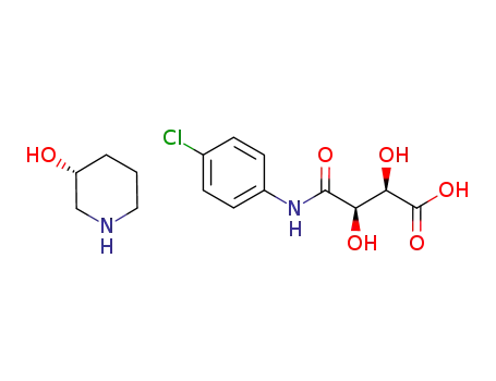(2R,3R)-N-(4-Chloro-phenyl)-2,3-dihydroxy-succinamic acid; compound with (R)-piperidin-3-ol
