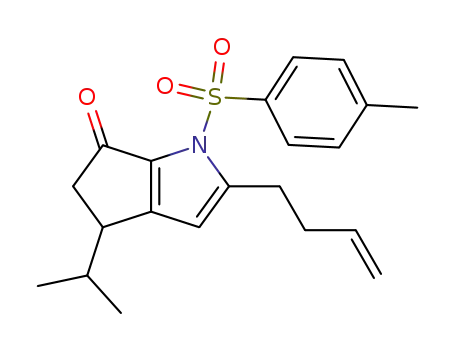 Molecular Structure of 189134-35-8 (Cyclopenta[b]pyrrol-6(1H)-one,
2-(3-butenyl)-4,5-dihydro-4-(1-methylethyl)-1-[(4-methylphenyl)sulfonyl]-)