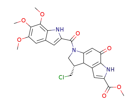 (S)-8-Chloromethyl-4-oxo-6-(5,6,7-trimethoxy-1H-indole-2-carbonyl)-3,4,6,7,8,8a-hexahydro-pyrrolo[3,2-e]indole-2-carboxylic acid methyl ester