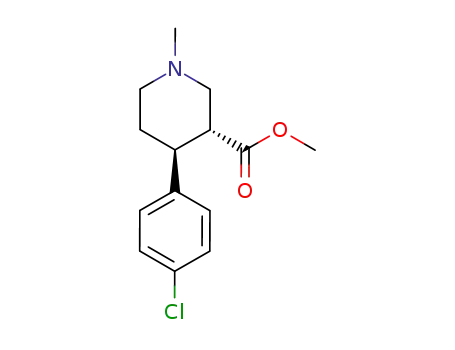 (+)-methyl 4β-(4-chlorophenyl)-1-methylpiperidine-3α-carboxylate