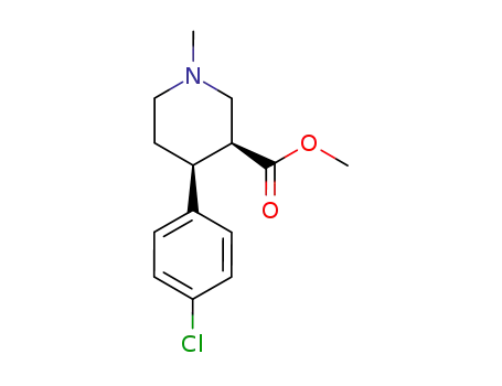 (±)-methyl 4β-(4-chlorophenyl)-1-methylpiperidine-3β-carboxylate
