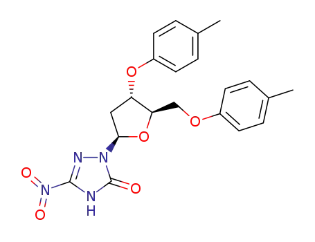 5-nitro-2-(4-p-tolyloxy-5-p-tolyloxymethyl-tetrahydro-furan-2-yl)-2,4-dihydro-[1,2,4]triazol-3-one