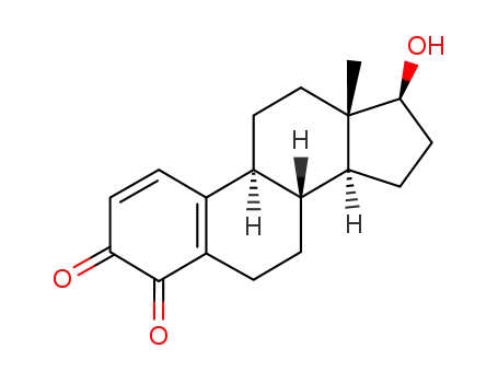 Molecular Structure of 144082-88-2 ((17beta)-17-hydroxyestra-1,5(10)-diene-3,4-dione)