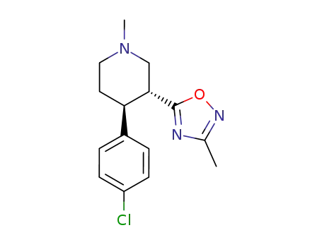 (3R,4S)-4-(4-Chloro-phenyl)-1-methyl-3-(3-methyl-[1,2,4]oxadiazol-5-yl)-piperidine