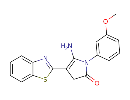 5-amino-4-(2-benzothiazolyl)-2,3-dihydro-1-(3-methoxyphenyl)-2-pyrrolone