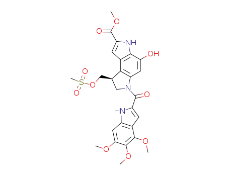(8S)-4-hydroxy-8-methanesulfonyloxymethyl-6-(5,6,7-trimethoxy-1H-indole-2-carbonyl)-3,6,7,8-tetrahydro-3,6-diaza-as-indacene-2-carboxylic acid methyl ester