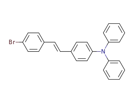 Molecular Structure of 925674-50-6 (Benzenamine, 4-[(1E)-2-(4-bromophenyl)ethenyl]-N,N-diphenyl-)