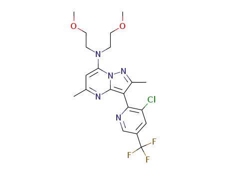 [3-(3-chloro-5-trifluoromethyl-pyridin-2-yl)-2,5-dimethyl-pyrazolo[1,5-a]pyrimidin-7-yl]-bis-(2-methoxy-ethyl)-amine
