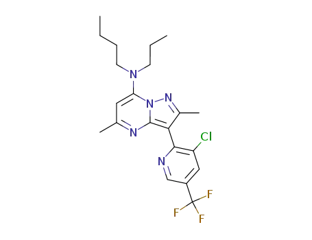butyl-[3-(3-chloro-5-trifluoromethyl-pyridin-2-yl)-2,5-dimethyl-pyrazolo[1,5-a]pyrimidin-7-yl]-propyl-amine