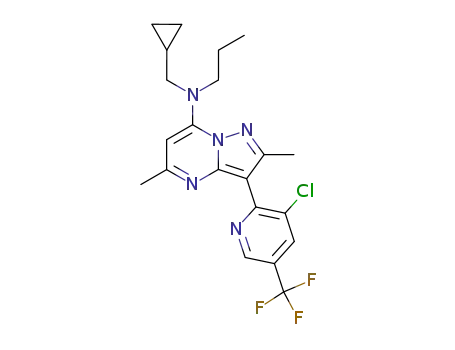[3-(3-chloro-5-trifluoromethyl-pyridin-2-yl)-2,5-dimethyl-pyrazolo[1,5-a]pyrimidin-7-yl]-cyclopropylmethyl-propyl-amine