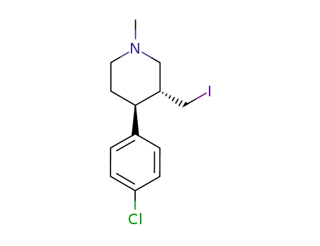 (+)-(3R,4S)-4-(4-chlorophenyl)-3-(iodomethyl)-1-methylpiperidine