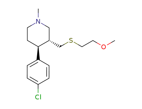 (+)-(3R,4S)-4-(4-chlorophenyl)-3-[(2-methoxyethylsulfanyl)methyl]-1-methylpiperidine