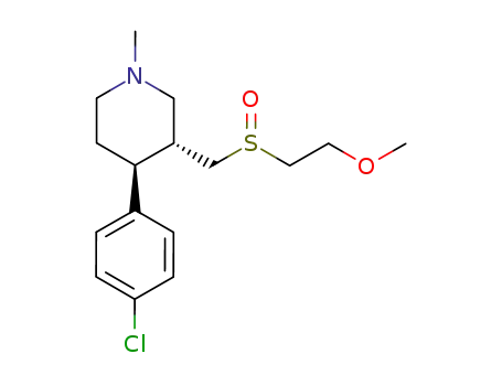 (+)-(3R,4S)-4-(4-chlorophenyl)-3-[(2-methoxyethylsulfinyl)methyl]-1-methylpiperidine